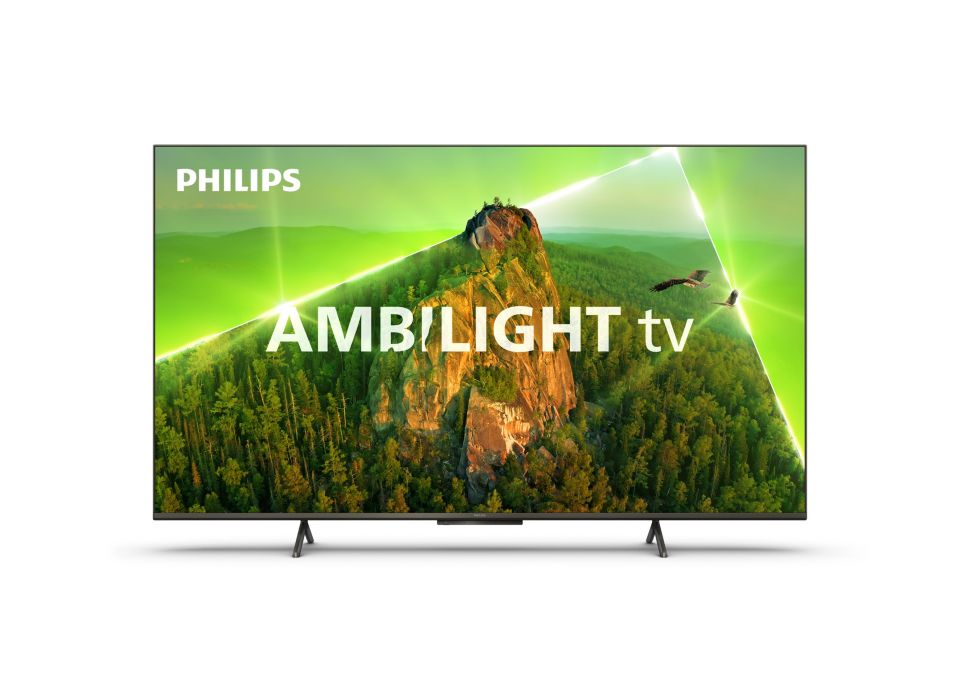 Philips Ambilight PUS8108 189 cm (75 Pouces) Smart 4K LED TV, UHD & HDR10+, 60Hz, P5 Perfect Picture Moteur, SAPHI, Dolby Atmos, Enceintes 20W