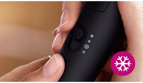 Impostazione aria fredda per rifinire la piega