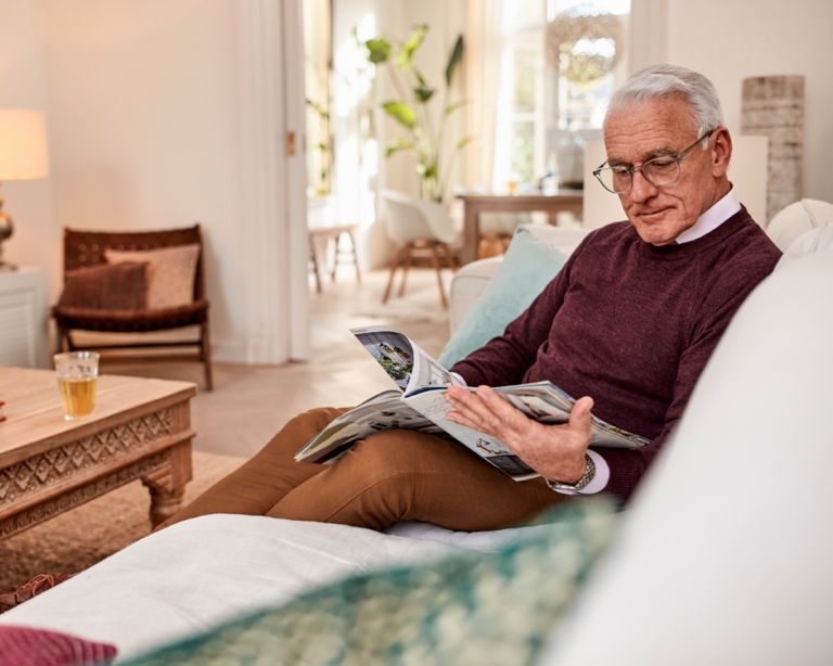 Man being monitored at home