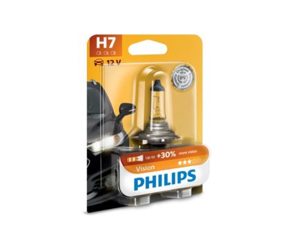 Bombilla de recambio Philips H1 VisionPlus, (paquete de 1), H7 / 12972