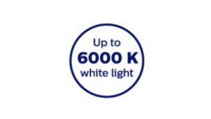 6000K 色温，发出通透白光