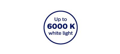 Temperatura de cor de 6000 Kelvin para luz branca nítida