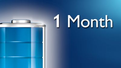 Ligado no modo de espera em até um mês