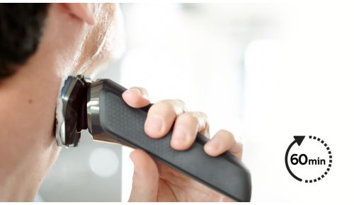 60 minuti di rasatura dopo una ricarica di 1 ora