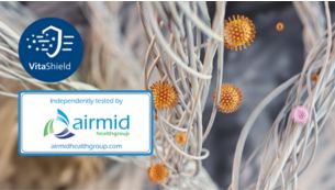 Proven virus removal, tested with H1N1 and HCov-E229 viruses