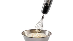 Whisk accessory ideal for whipping cream, mayo and sauces