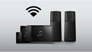 Transmisión inalámbrica de música por Bluetooth desde dispositivos de música
