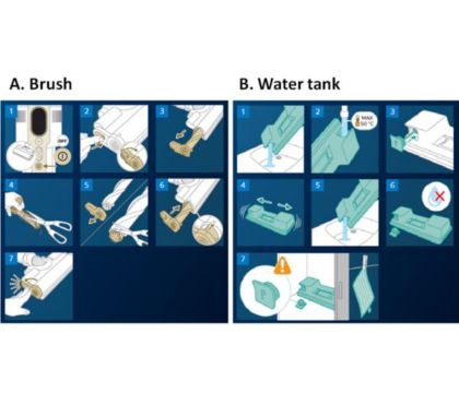 Brush water tank