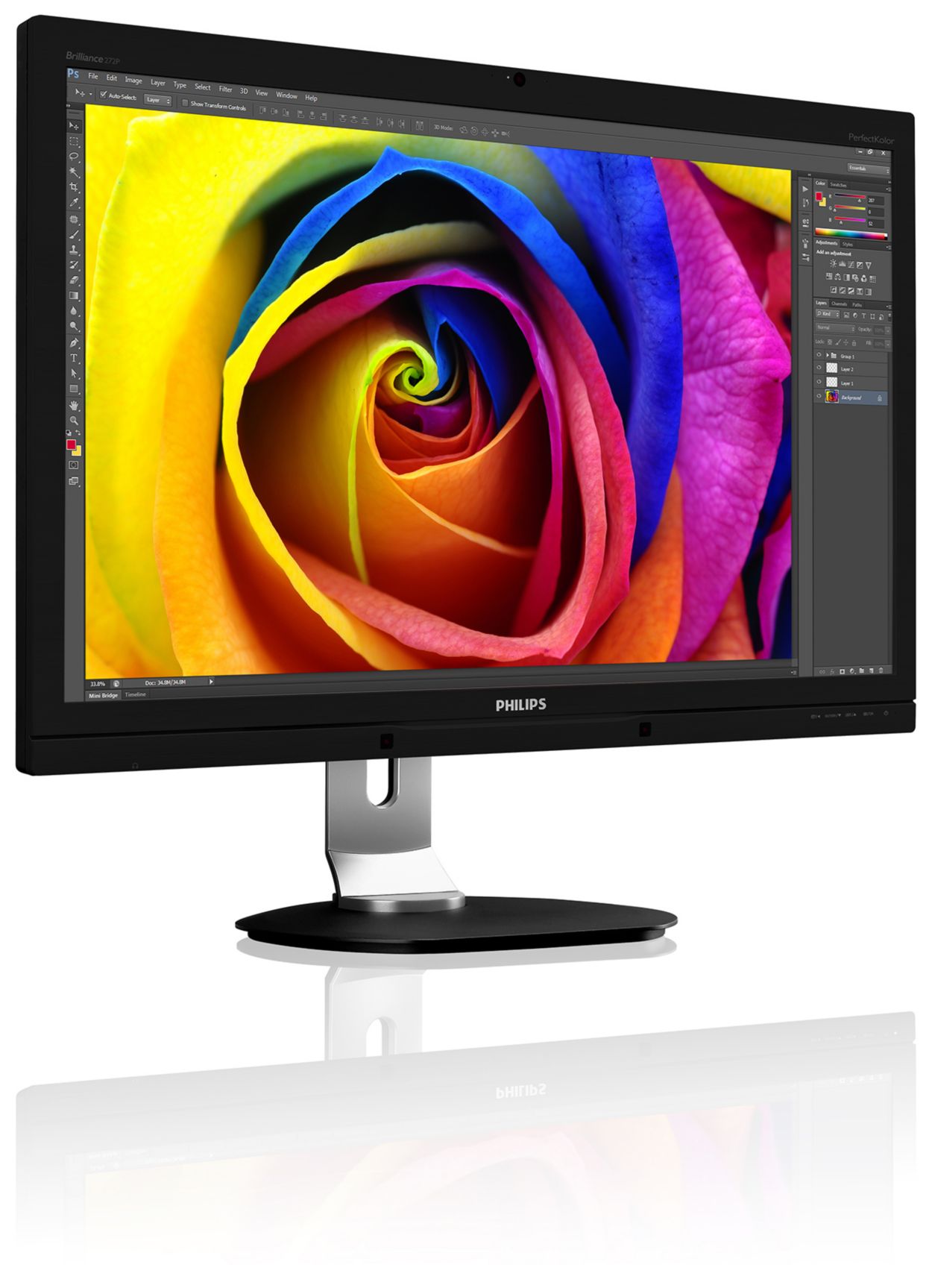 Brilliance PerfectKolor テクノロジー搭載液晶モニター 272P4APJKEB