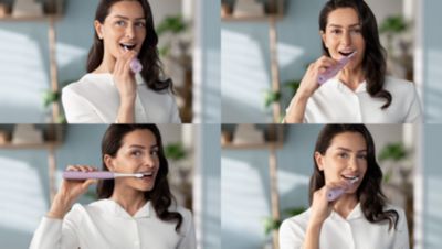 Четкайте зъбите си оптимално със SmarTimer и QuadPacer