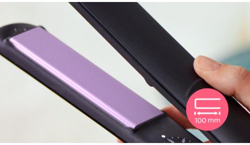 Długie płytki o długości 100 mm umożliwiają szybkie i łatwe prostowanie