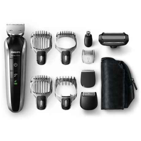 QG3380/16 Multigroom series 7000 Tondeuse visage et corps 10 en 1