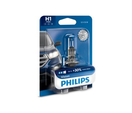 Philips Phare Halogène Philips H1 12V 55W P14.5s 12258PRC1 1PCS