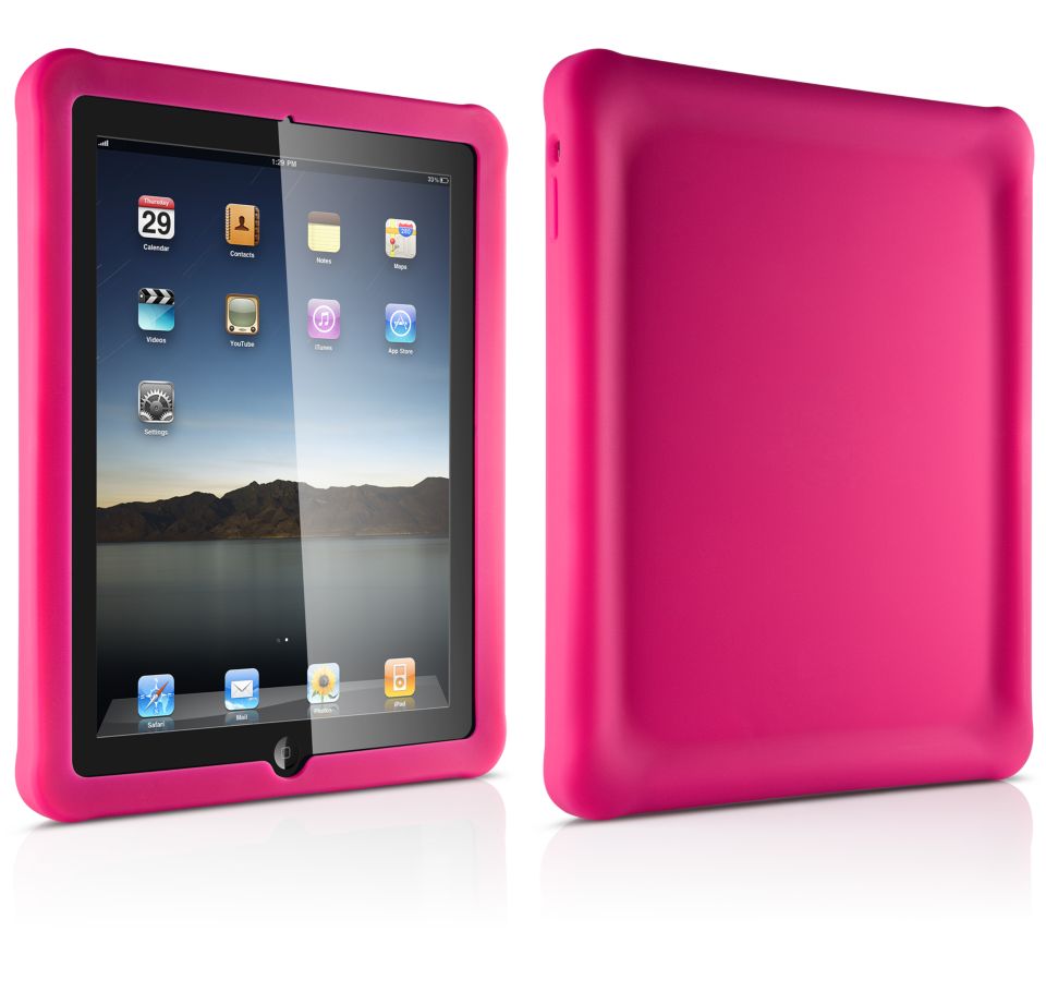 Case with raised design for a comfy grip