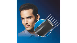 Hair clipper comb locks into 9 settings