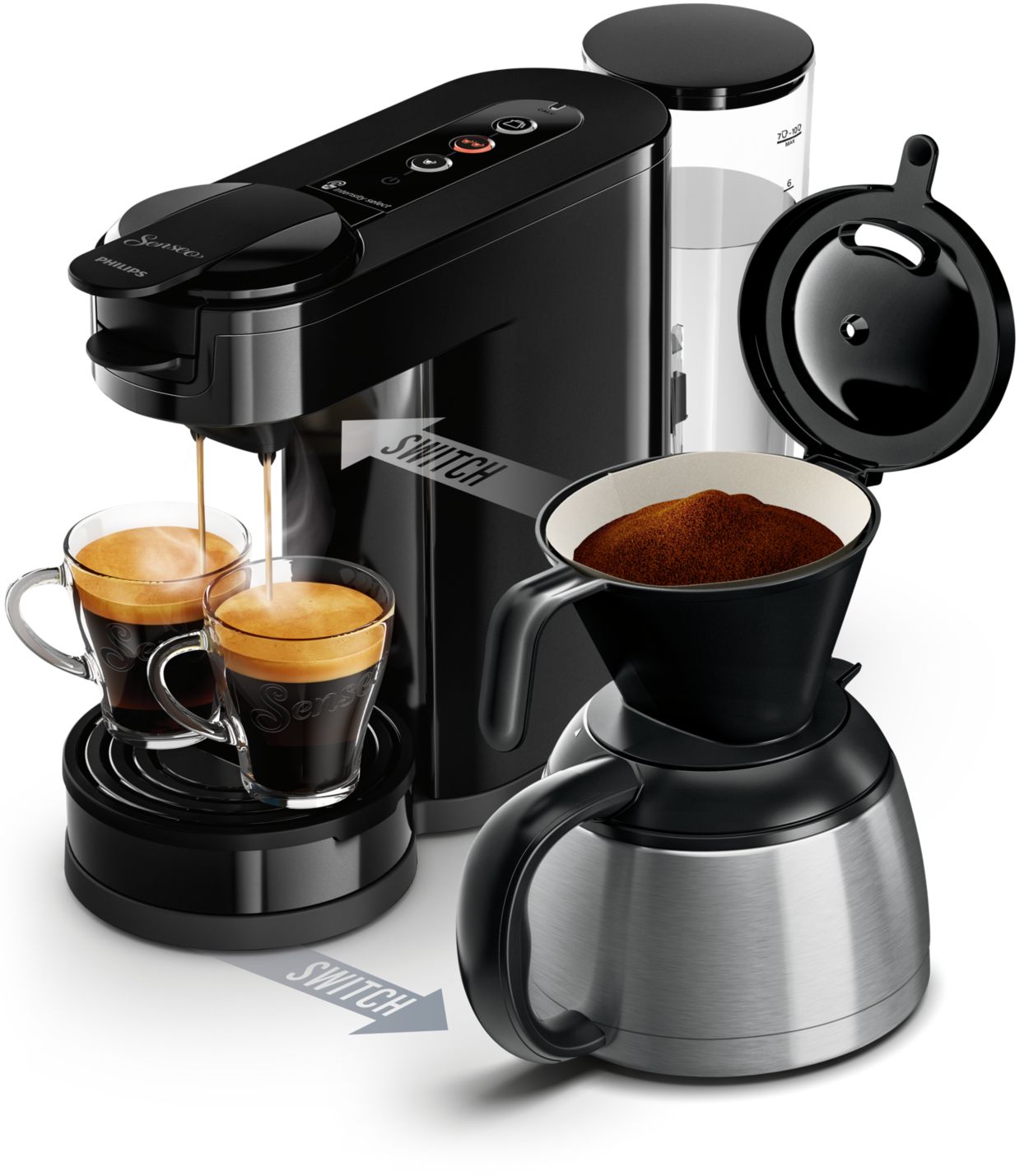 Pijl distillatie gevaarlijk Switch Pod and filter coffee machine HD6592/61R1 | SENSEO®