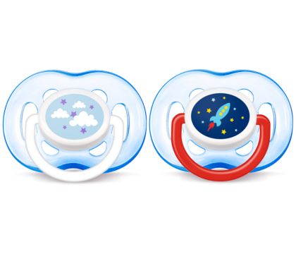 Philips AVENT Free Flow Orthodontic Pacifiers, 6-18 Months - 2 Counts 