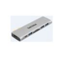 双 USB-C 插孔集线器扩展到 5 端口。
