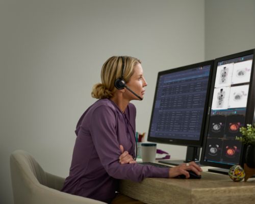Radiologist remote viewer home office