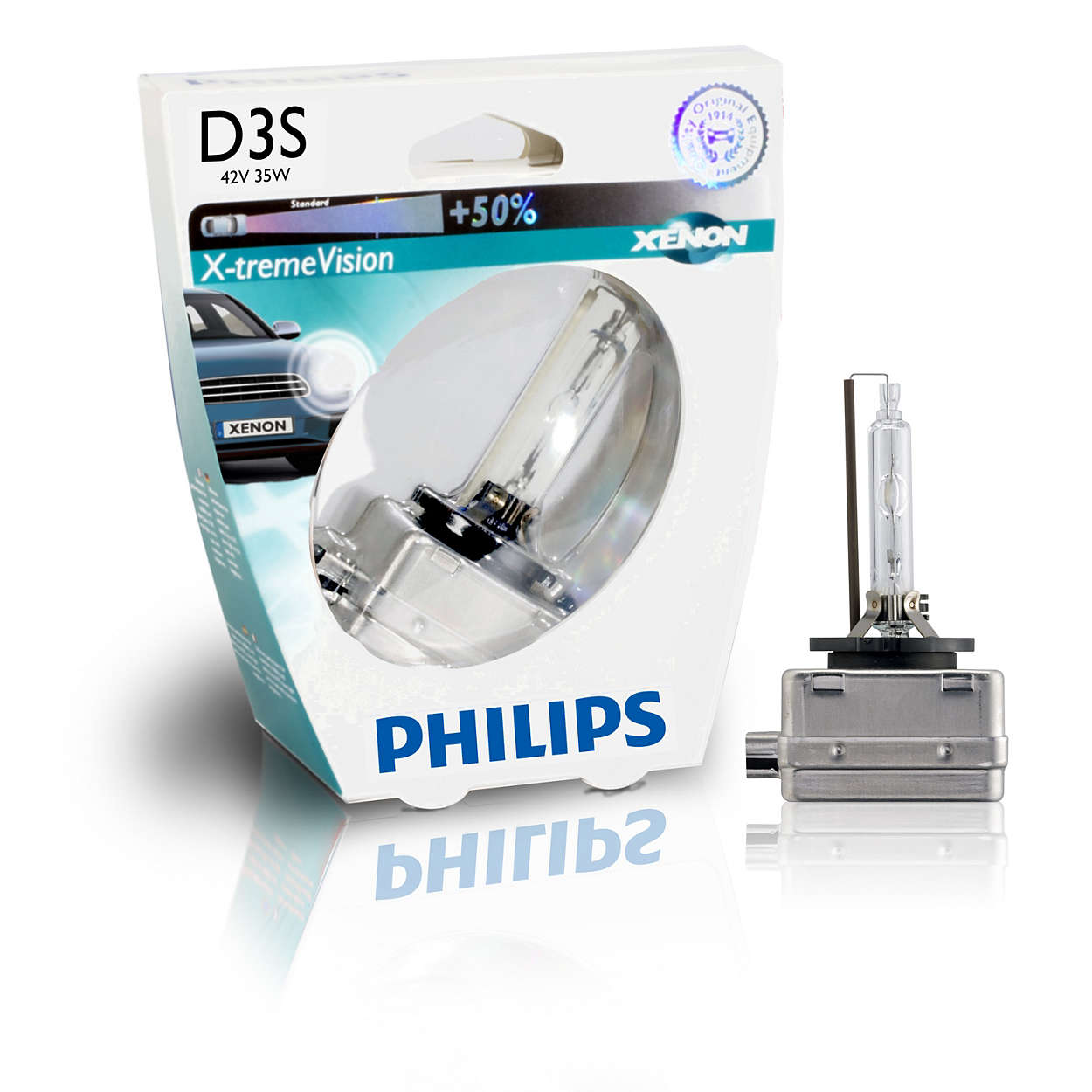 35 Watts High Intensity Discharge Philips D3s Xenon HID Bulb, For