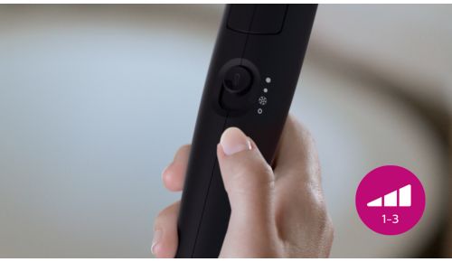 3 impostazioni di calore e velocità