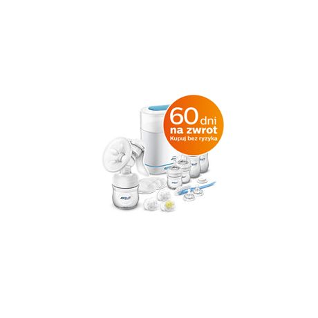 SCD293/00 Philips Avent Zestaw startowy z laktatorem i sterylizatorem