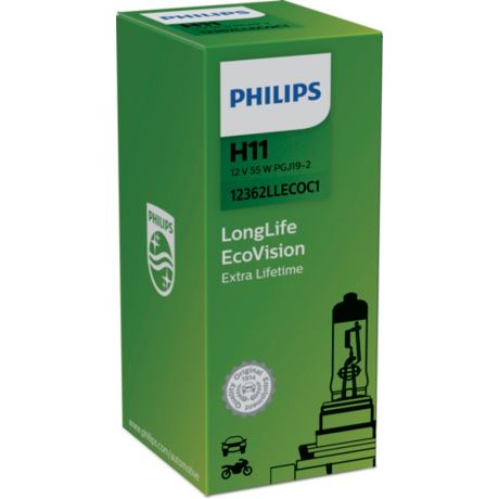 12362LLECOC1 LongLife EcoVision Bombillas para faros delanteros de vehículos