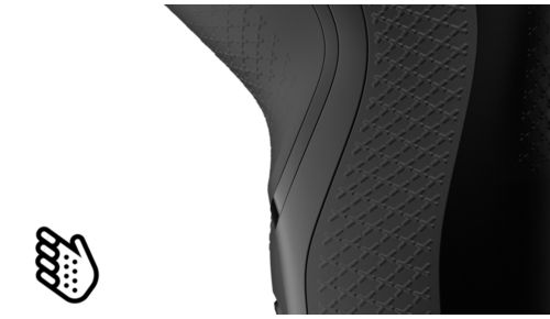 Anti-slip handle for a secure shave