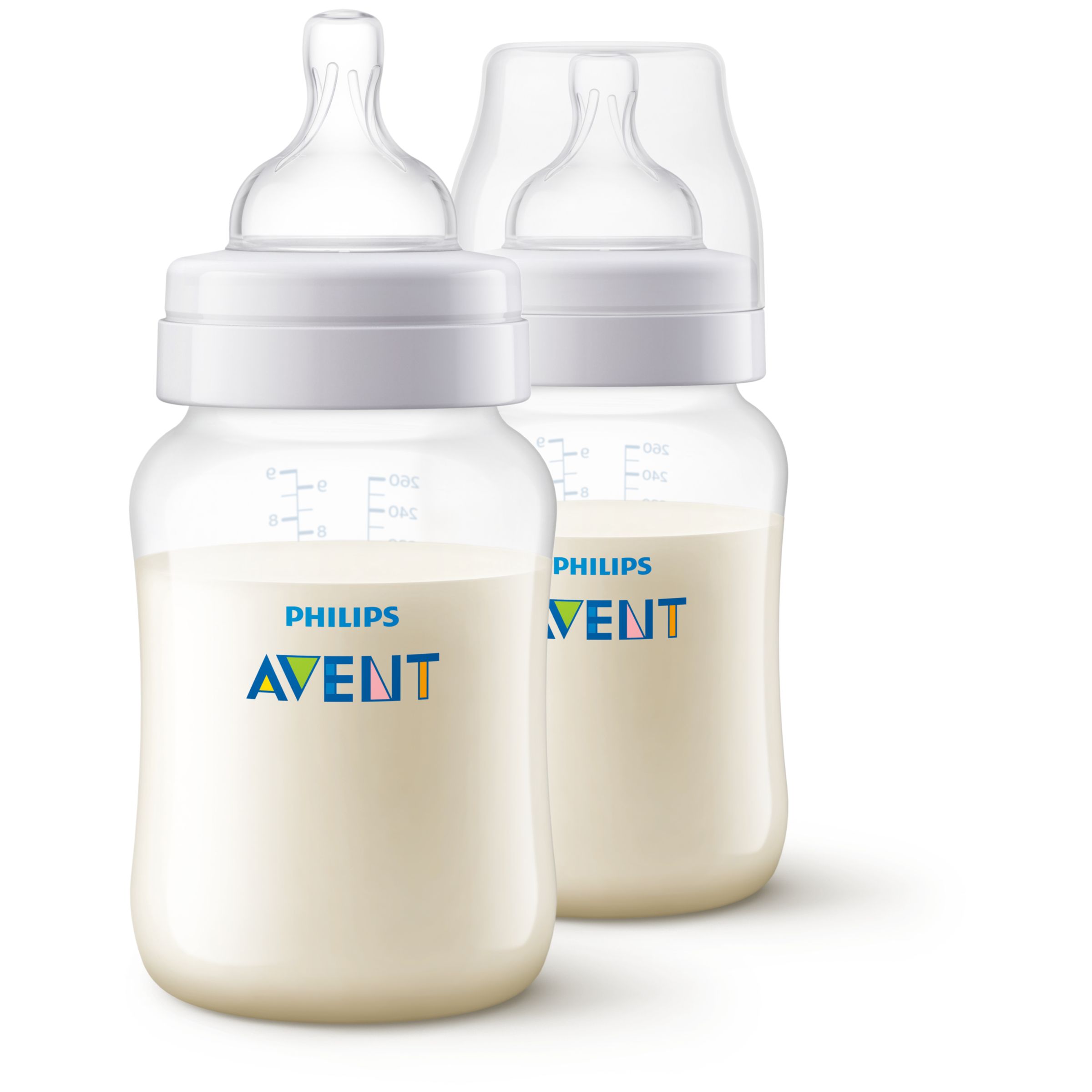 Philips 2 butelki Anti-colic 260ml z nakładką Air Free™ SCF813/27