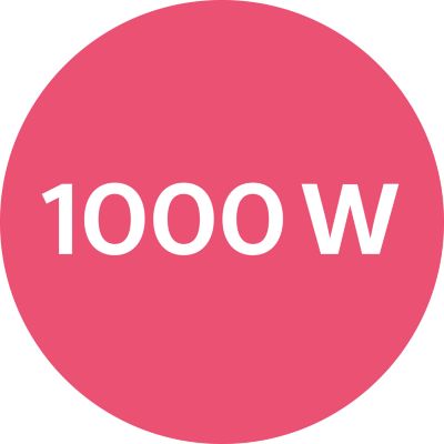 1000W for beautiful results