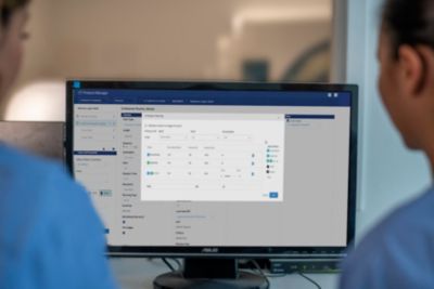 Interface do Philips CT Protocol Manager utilizada por clínicos para configurar protocolos de varredura