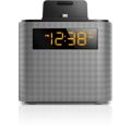 Wake up to FM radio and a smartphone fully charged