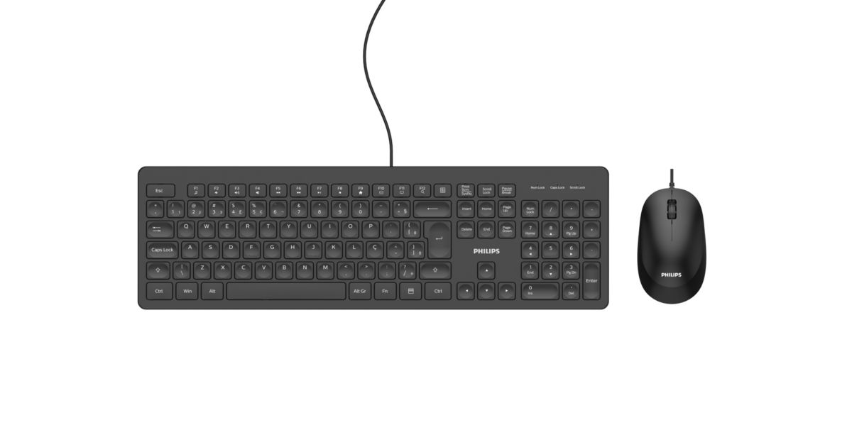 2000 series Wired keyboard-mouse combo SPT6208B/78 | Philips