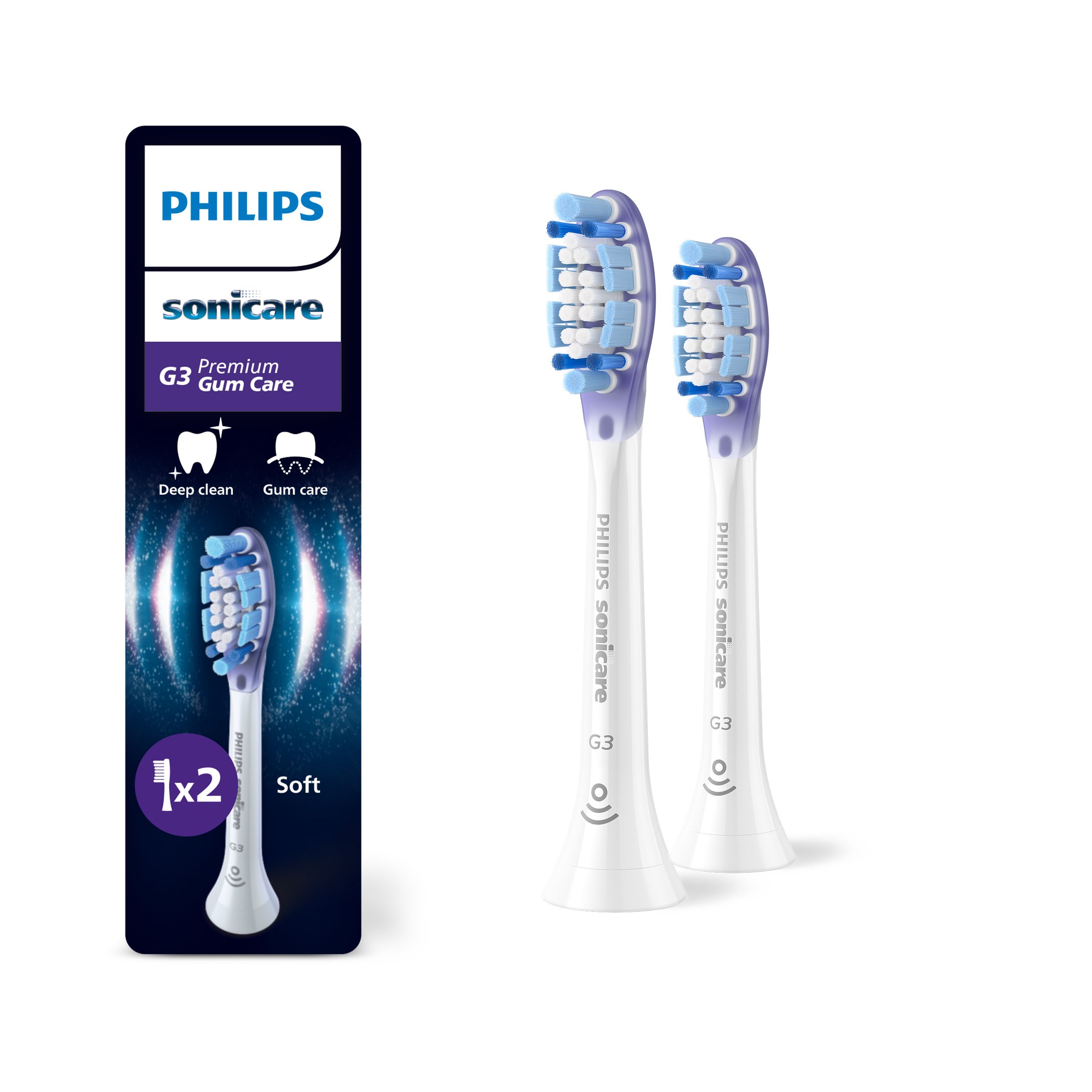 Sonicare Philips Premium Gum Care - Balení 2 ks Hlavic Kartáčku - HX9052/87