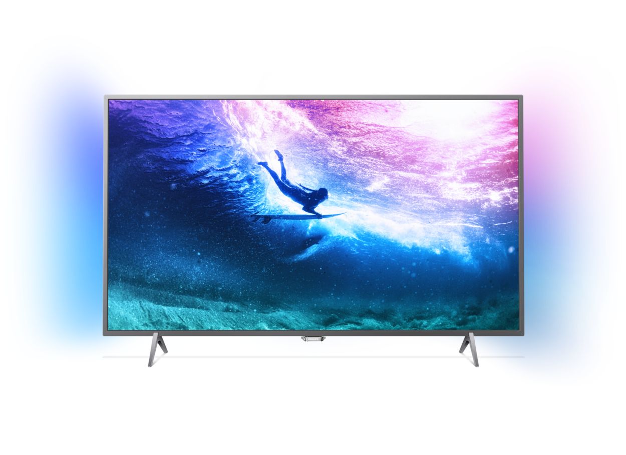 6000 series Ультратонкий 4K TV на базе ОС Android TV™ 43PUS6401/60 | Philips