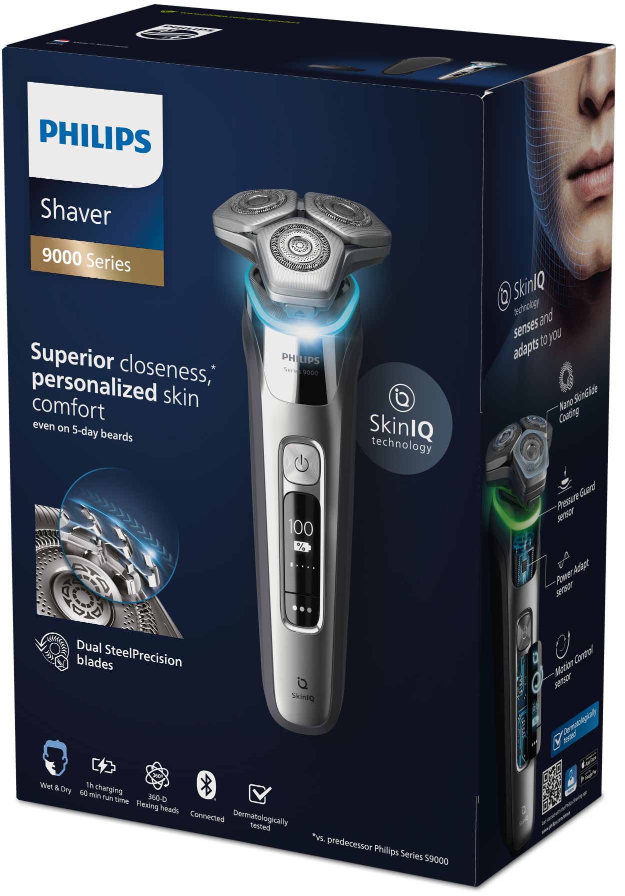 Trockenrasierer Shaver | Nass- S9975/ SkinIQ series Elektrischer und mit 35 Philips 9000