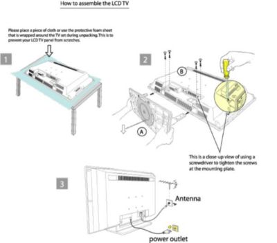 How to assemble/connect my Philips TV stand?