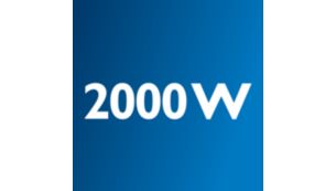 2000 Watt motor for powerful cleaning performance