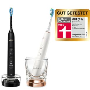 Sonicare DiamondClean 9000 2x Elektrische Schallzahnbürsten - Schwarz, Roségold