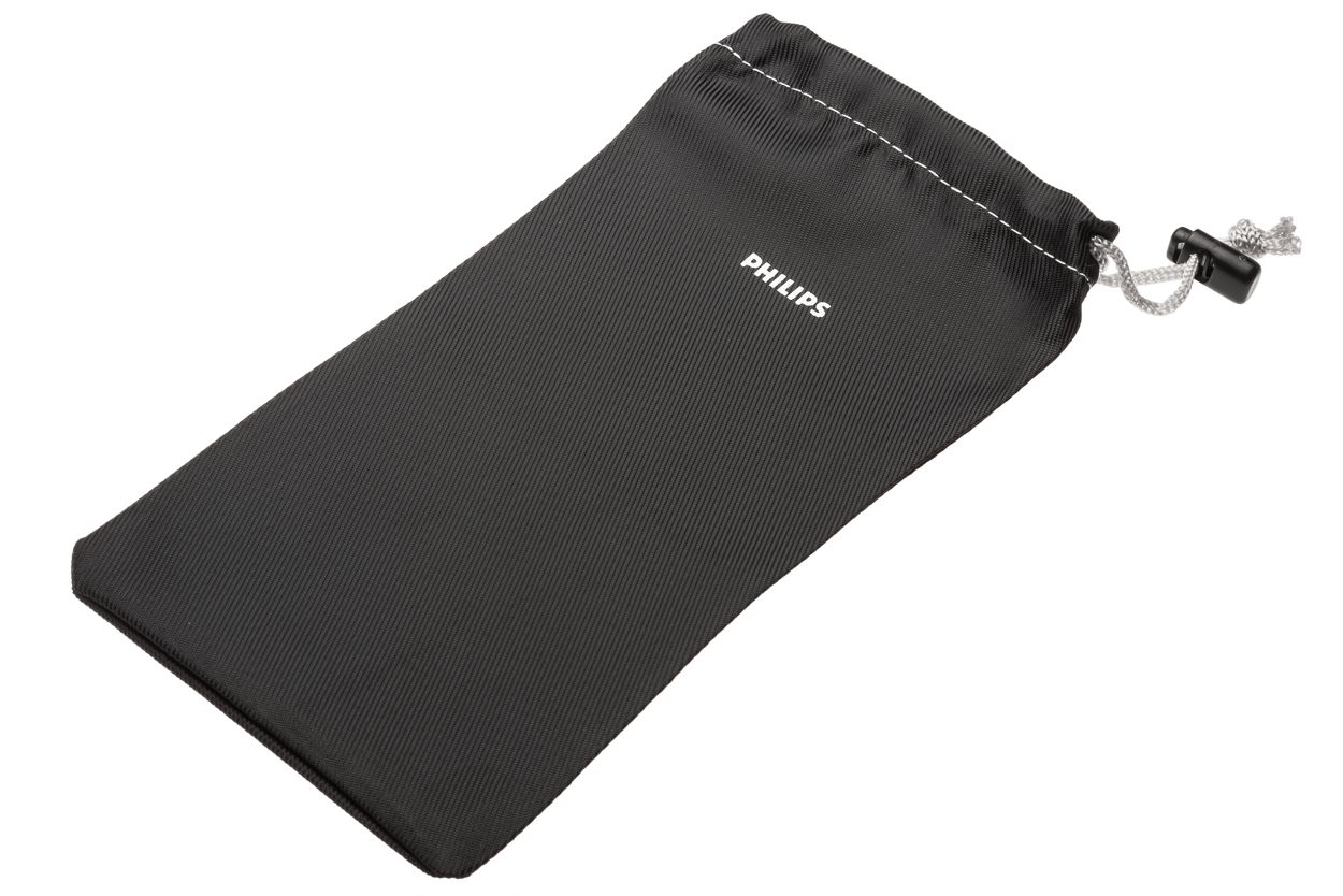 Eine Tasche zur praktischen Aufbewahrung Ihres Geräts.