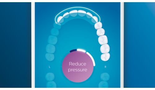 Macht Sie darauf aufmerksam, wenn Sie zu fest drücken