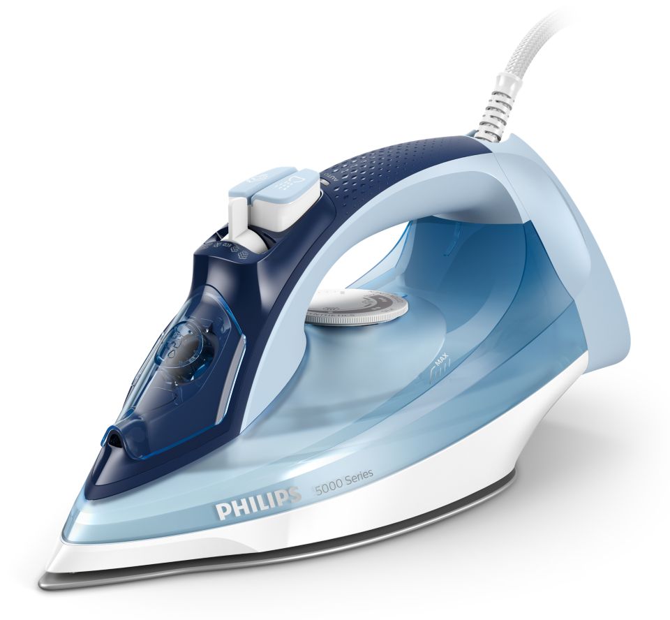 Philips Ferro da stiro a vapore serie 5000, 45 g/min di vapore, blu  (DST5030/20)