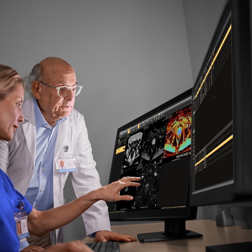 clinicians looking at prostate images