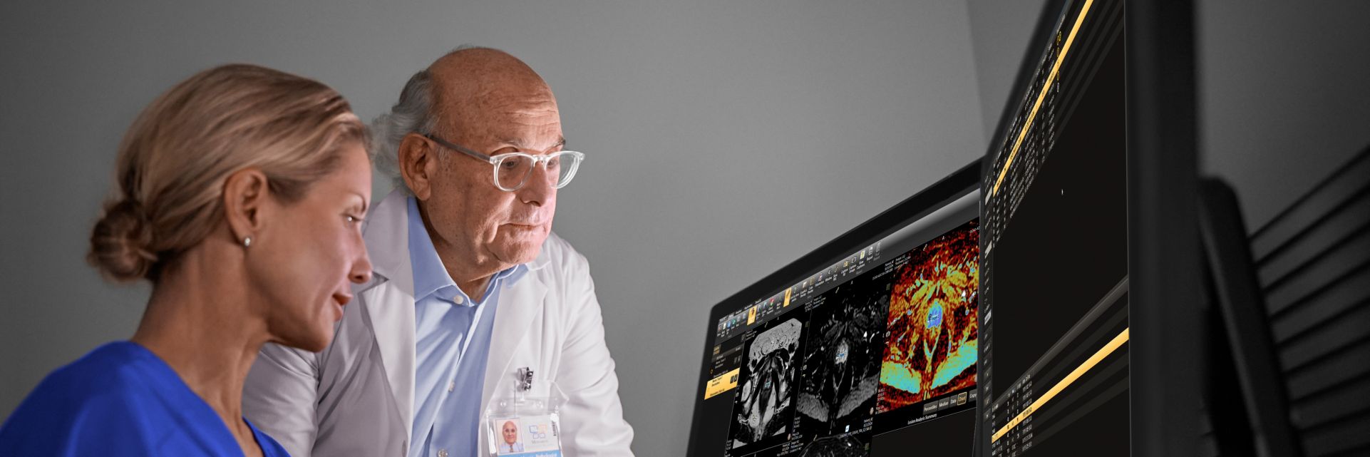 clinicians looking at prostate images
