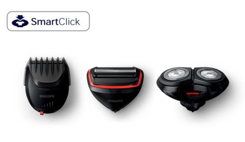 Vælg mellem 3 tilbehørsdele til at klikke af/på for at få dit look