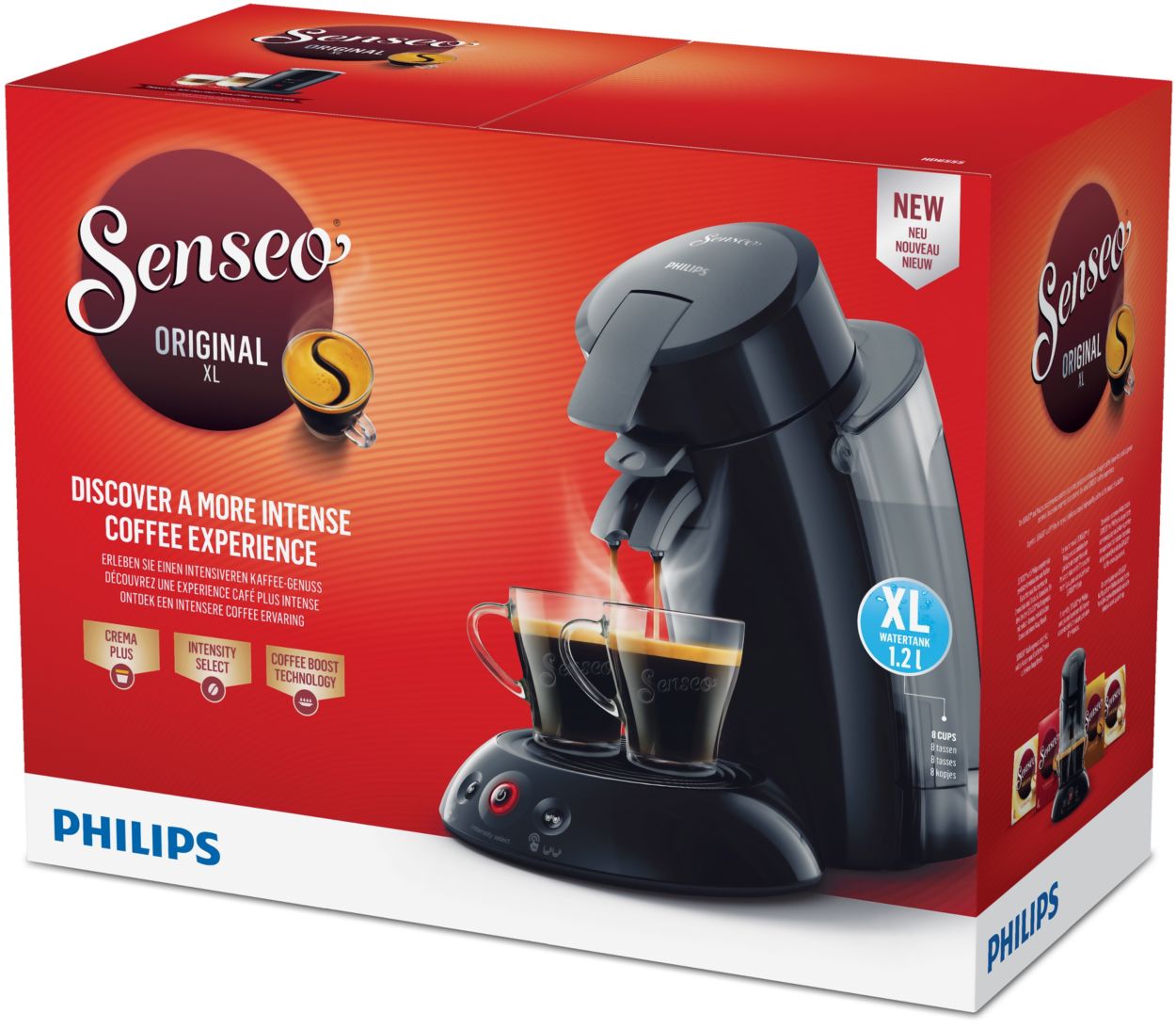 Café para todos con esta cafetera Philips Senseo Original XL con capacidad  para 19 tazas. Ahora 55,93 euros en