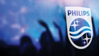 Philips logo on blurred background