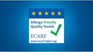 Certificat ca fiind anti-alergenic de către ECARF.