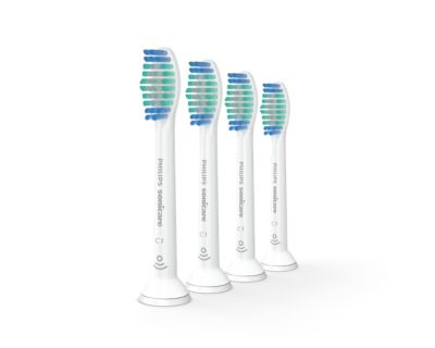 SimplyClean 4-pack brush heads, white HX6014/65 | Sonicare