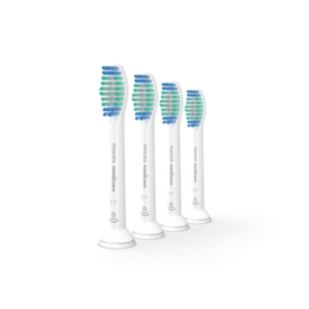 Sonicare SimplyClean Lot de 4 têtes de brosse à dents sonique standard